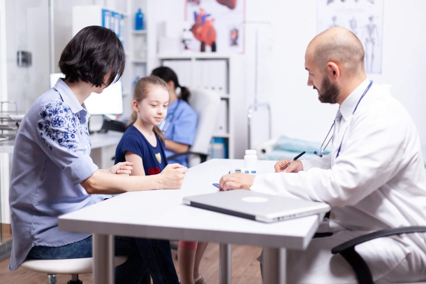 Therapy and Rehabilitation pediatrician writing treatment after consultation sick child hospital office healthcare physician specialist medicine providing health care services treatment examination 482257 6781