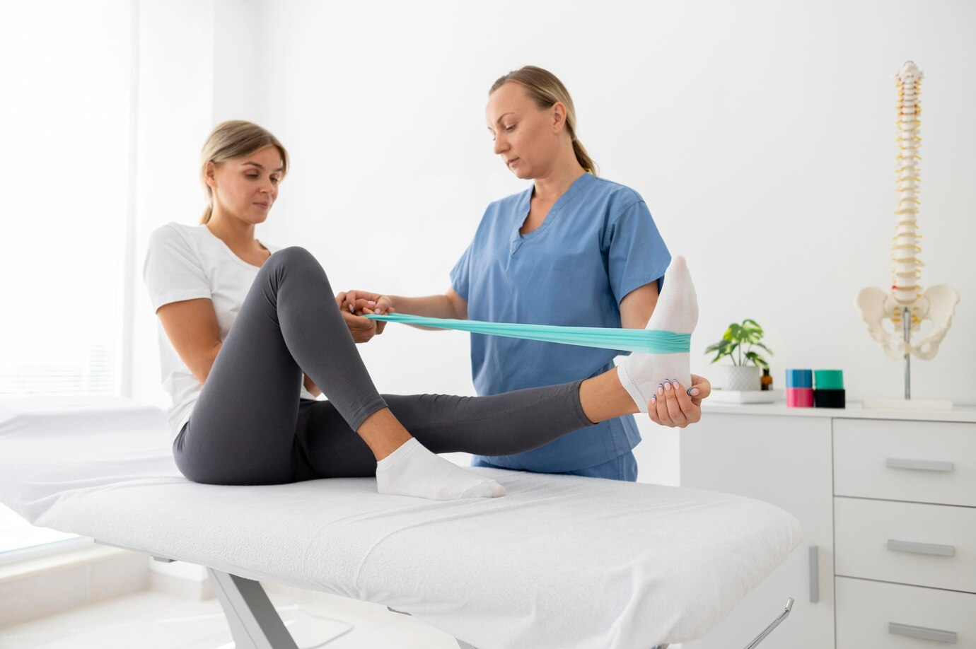 Therapy and Rehabilitation woman practicing exercise physiotherapy session 23 2149115583